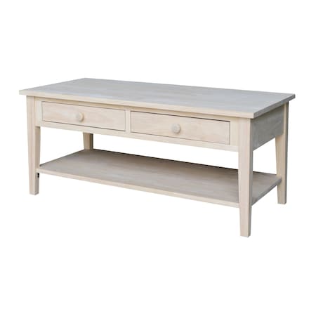 International Concepts Rectangle K12-3030-3, 48 W, 24 L, 19 in H, Wood, Unfinished OT-8C